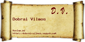 Dobrai Vilmos névjegykártya
